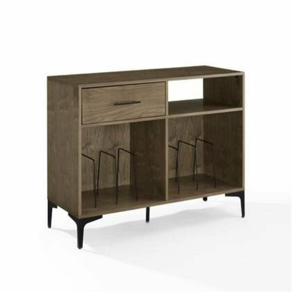 Kd Gabinetes Record Storage Media Console Table, Walnut KD3047736